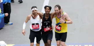 Brasileiro vira manchete por ato de empatia na Maratona de Boston