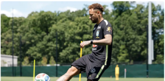 Neymar volta a treinar com a seleção a 2 dias do jogo contra o Haiti