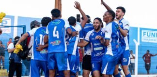 Aquidauanense vence EC Campo Grande e é campeã da Série B de MS Jogadores do Aquidauanense comemorando o título da Série B de Mato Grosso do Sul