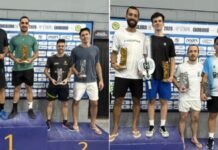 Atletas de MS conquistam títulos no Brasileiro de Padel Jogadores de padel em quadra durante disputa de campeonato