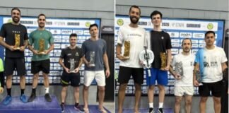 Atletas de MS conquistam títulos no Brasileiro de Padel Jogadores de padel em quadra durante disputa de campeonato