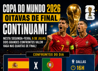 Espanha e Portugal, EUA e Bélgica jogam hoje pelas oitavas da Copa
