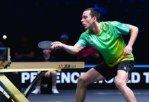 Calderano vence japonês e avança às oitavas na Suécia Mesatenista brasileiro Hugo Calderano durante partida de tênis de mesa