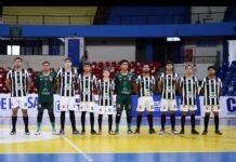 MS vence duas partidas na Taça Brasil Sub-20 de Futsal Jogadores de futsal sub-20 durante partida da Taça Brasil