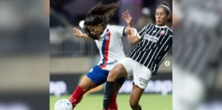 Corinthians vence o Bahia em noite de recorde na Fonte Nova e sai na frente na semifinal do Brasileiro Feminino Corinthians vence o Bahia em noite de recorde na Fonte Nova e sai na frente na semifinal do Brasileiro Feminino