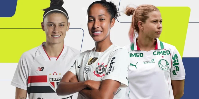 Prêmio TV Brasil Petrobras Para Elas: Bruna Calderan, Gi Fernandes e Fe Palermo disputam melhor lateral-direita Prêmio TV Brasil Petrobras Para Elas: Bruna Calderan, Gi Fernandes e Fe Palermo disputam melhor lateral-direita
