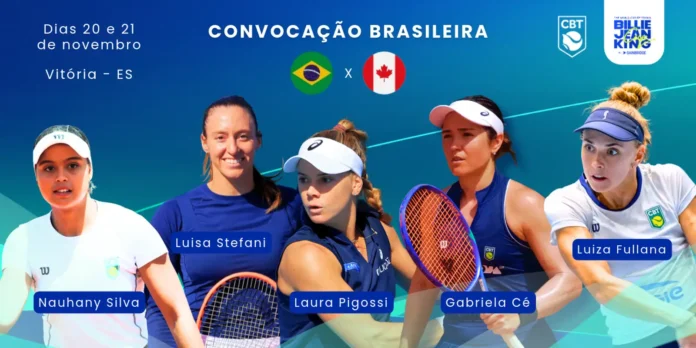 Seleção feminina de tênis é convocada para enfrentar o Canadá na Billie Jean King Cup, em Vitória Seleção feminina de tênis é convocada para enfrentar o Canadá na Billie Jean King Cup, em Vitória